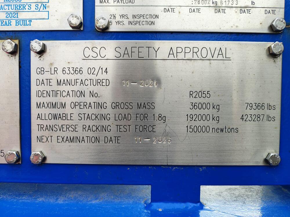 konwencja csc 1 approval plate